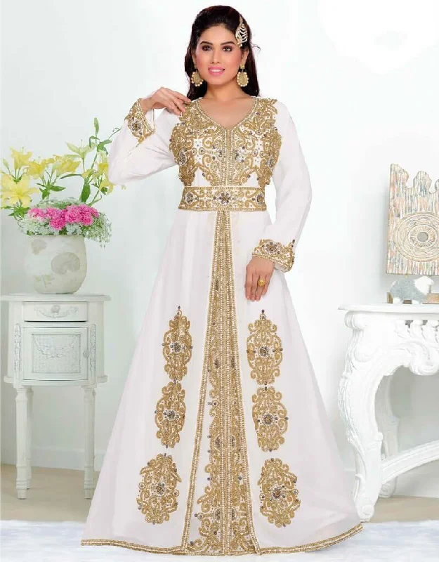 Flower design moroccan caftan