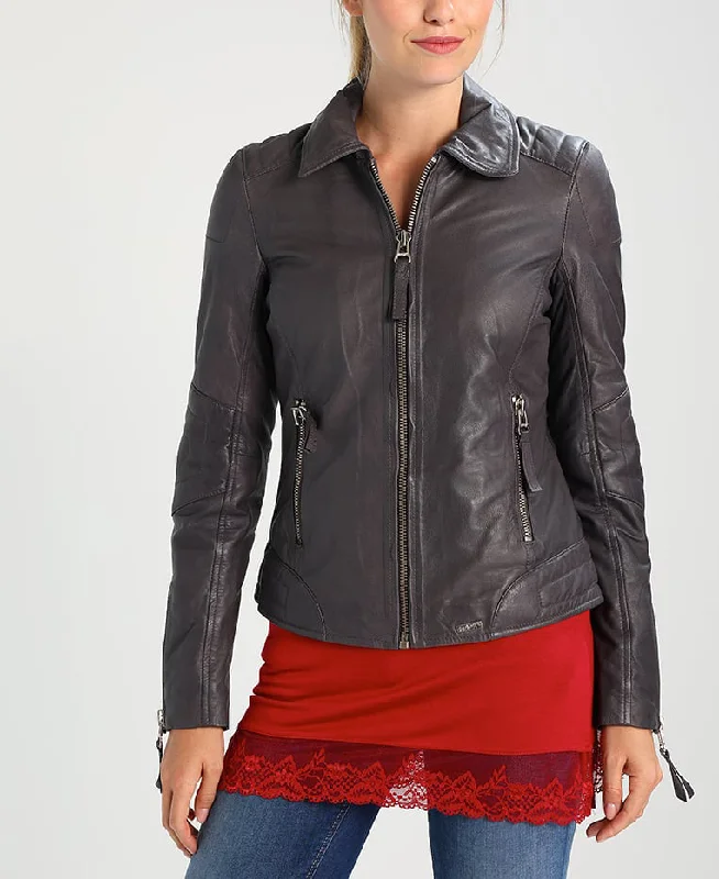 Koza Leathers Women's Real Lambskin Leather Bomber Jacket KW259