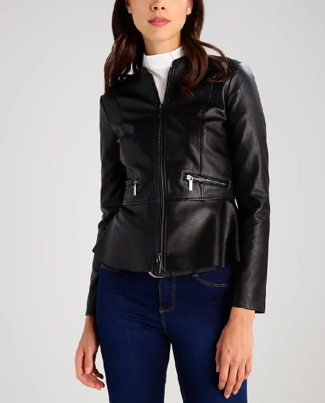 Koza Leathers Women's Real Lambskin Leather Bomber Jacket KW268