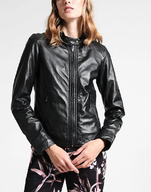 Koza Leathers Women's Real Lambskin Leather Bomber Jacket KW272