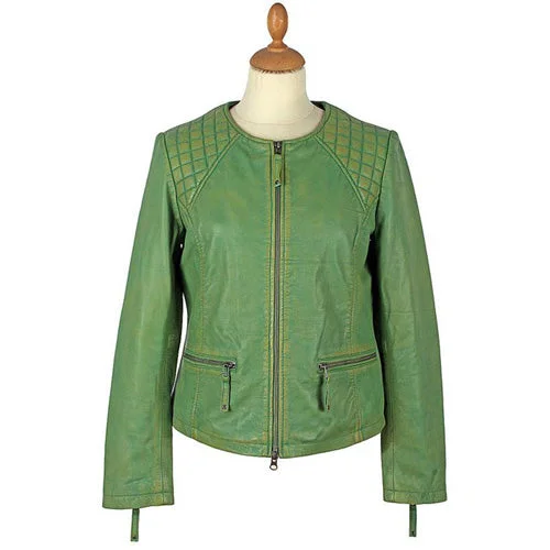 Women's Simi Kelly Green Leather Jacket