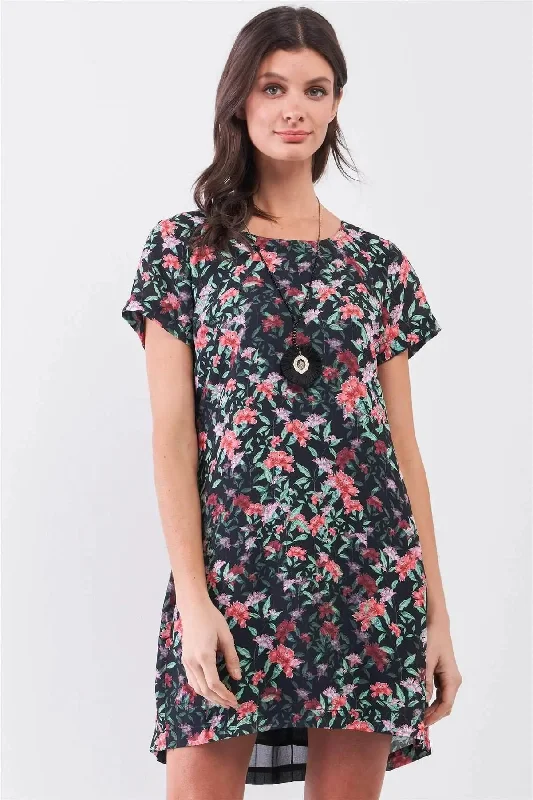 Simply Sweet Floral Pleated Mini Dress