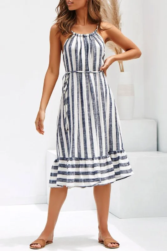 WanaDress Striped Patchwork Dress(With Belt)