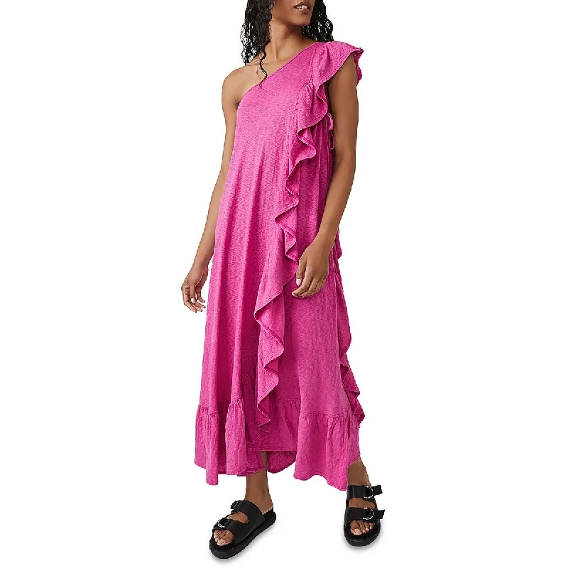 Elisa Womens Cotton Cascade T Maxi Dress