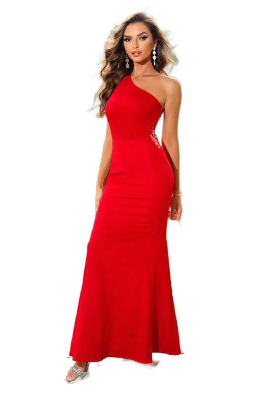 Sleeveless Maxi Dress One-Shoulder