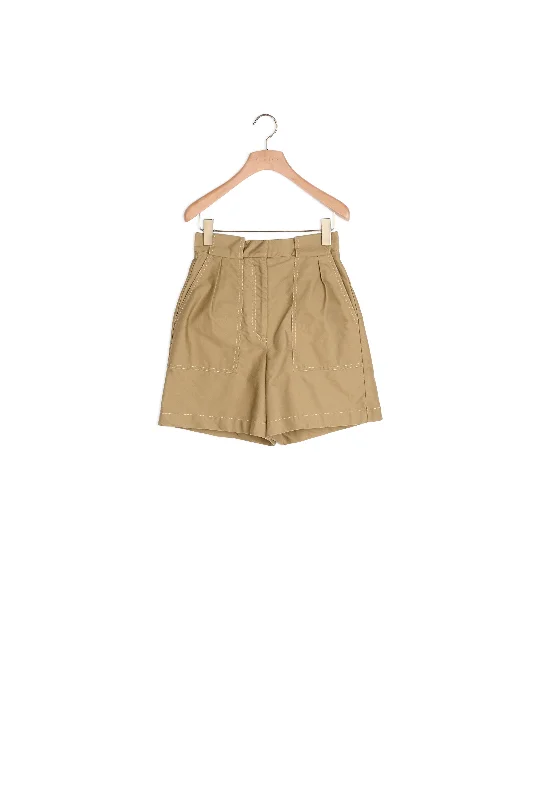 Short en gabardine de coton