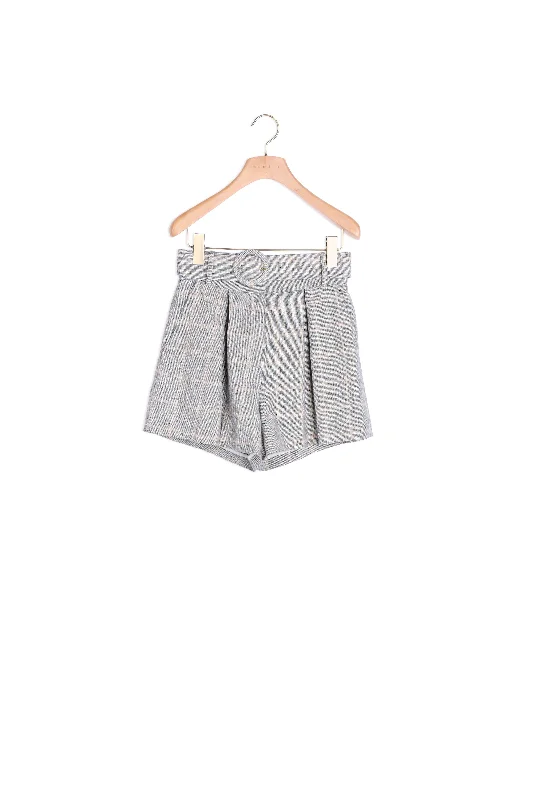 Short à carreaux à ceinture