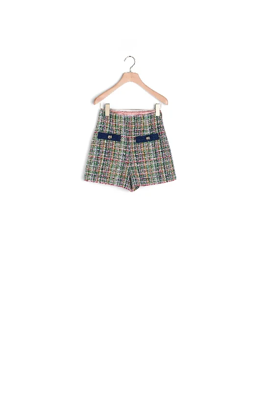 Short en tweed multicolore