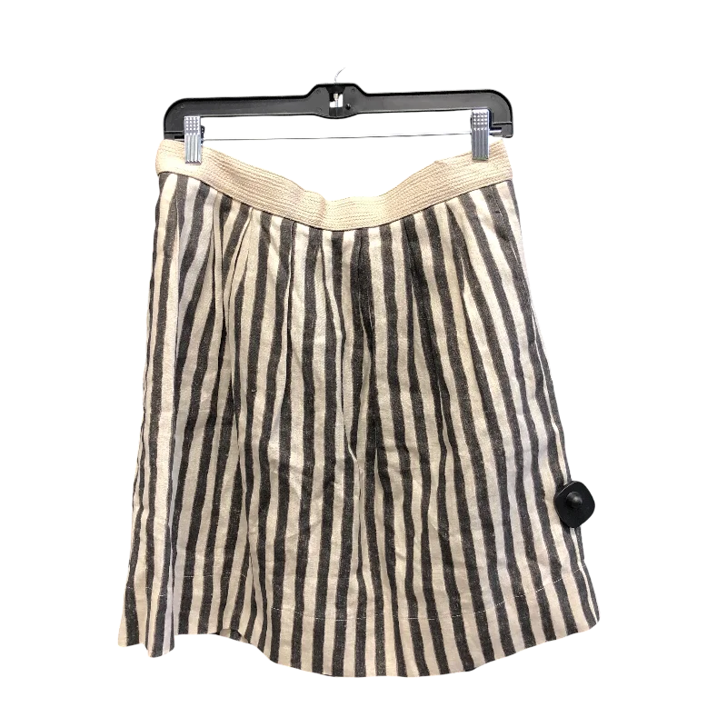 Skirt Mini & Short By Loft In Striped Pattern, Size: 8