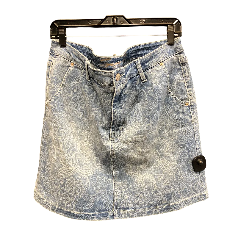 Skirt Mini & Short By Seven 7 In Blue Denim, Size: 12