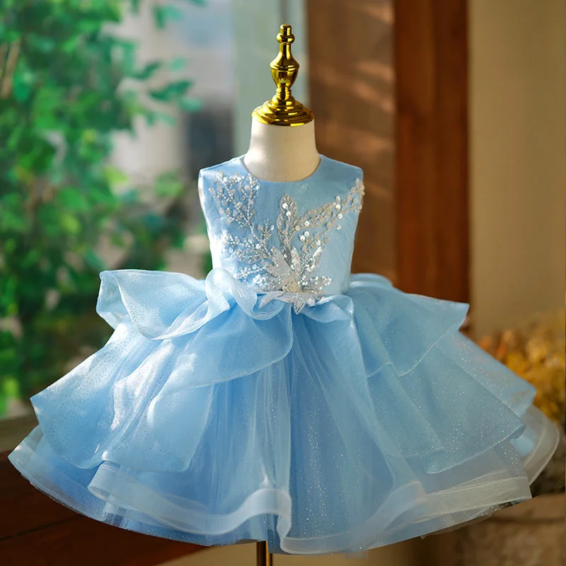 Cute Baby Girl And Toddler Fluffy Birthday Party Princess Dress