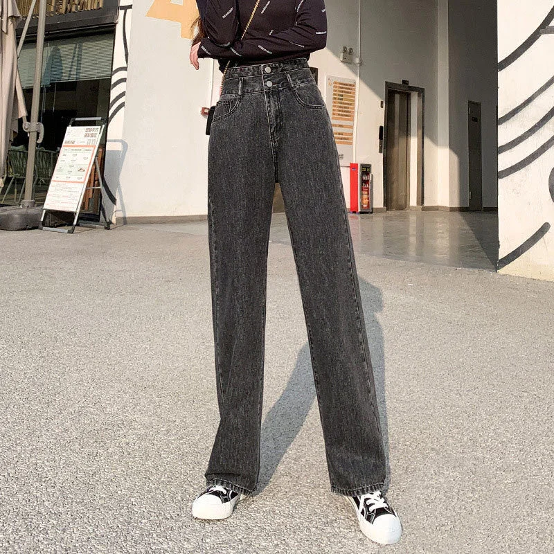 NiDELL: Women’s Elegant Jeans long pants for Autumn