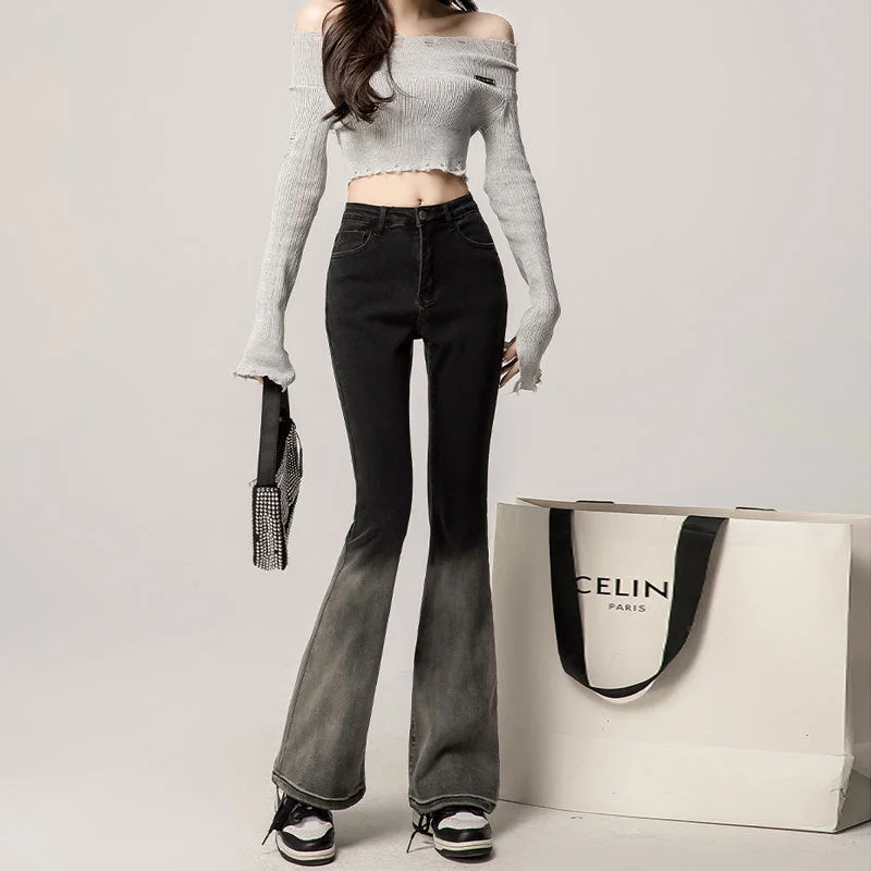 NiDELL: Glamorous Autumn Cotton Jean Long Pants For Women