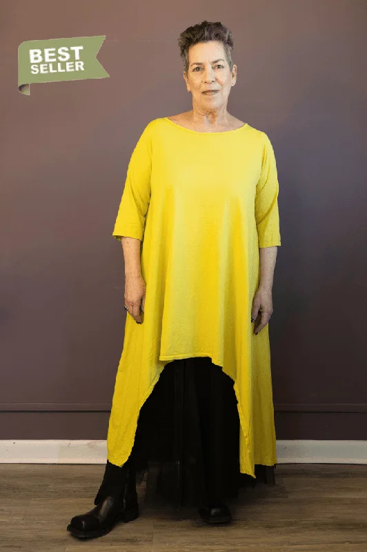 Yellow Hi-Lo Tunic Dress