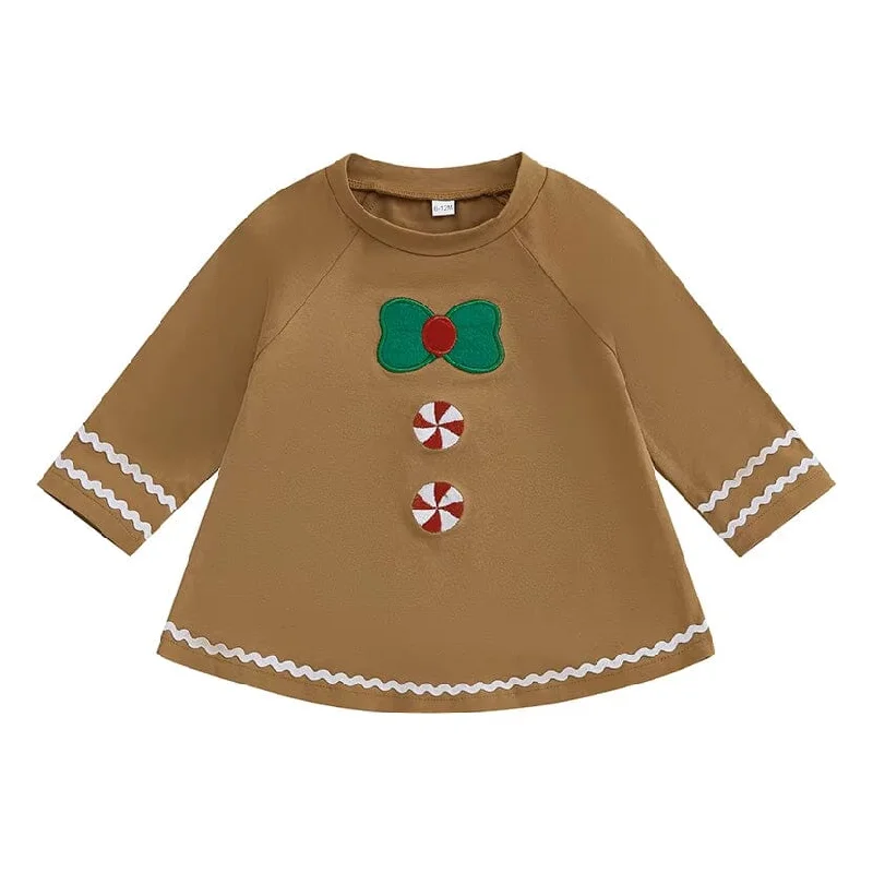 Christmas Gingerbread Toddler Dress