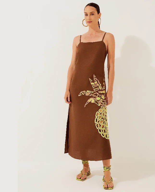 Abacaxi Embroidered Dress