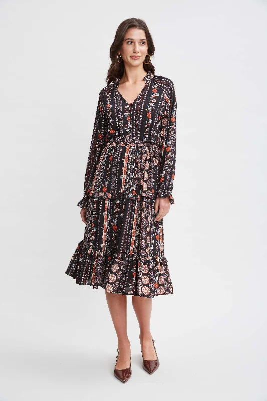 T-Tahari Tiered Garden Dress