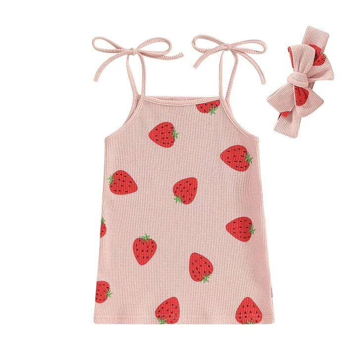 Sleeveless Strawberry Baby Dress