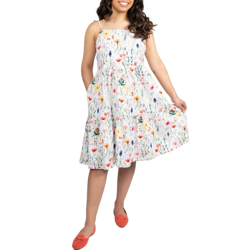 Wildflowers Sleeveless Frill Dress