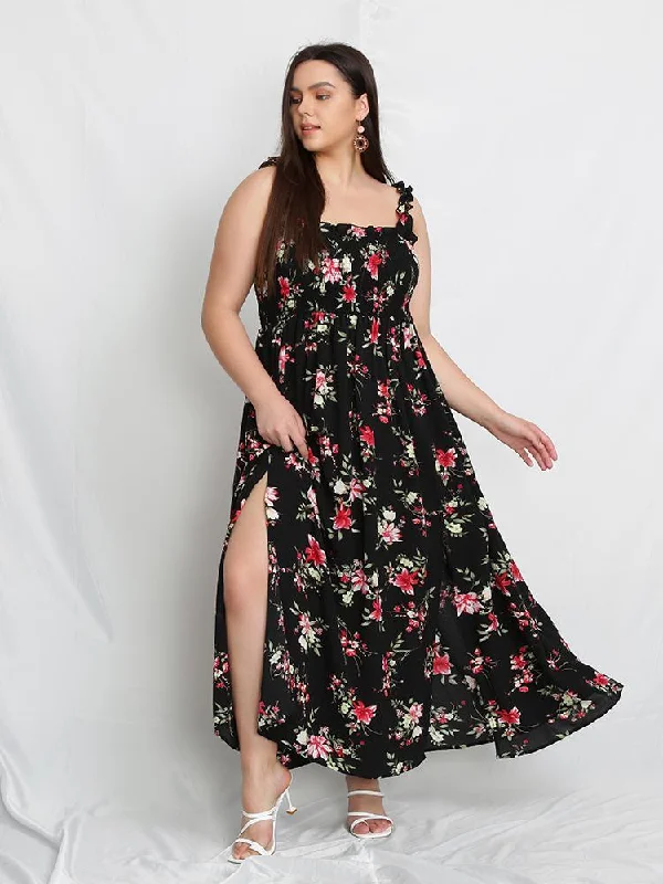 Floral Print Ruffle Dress