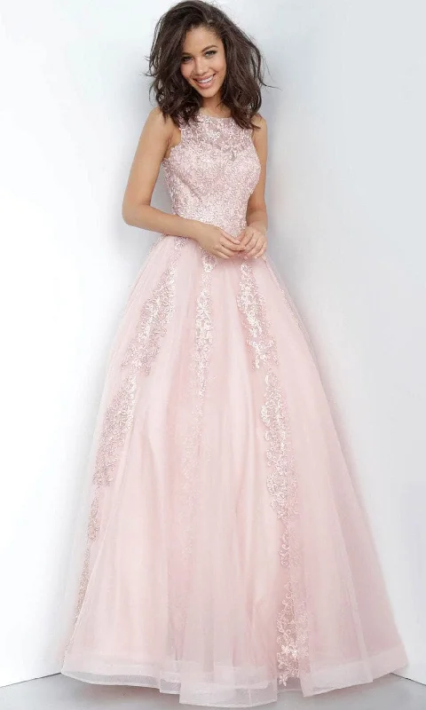 Jovani 59046 - Embroidered Floral Prom Dress