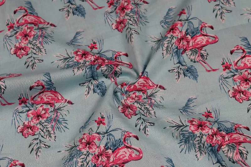 Multicolor Floral Printed Cotton Poplin Fabric