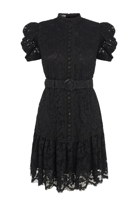 Black Lace Dress - Black