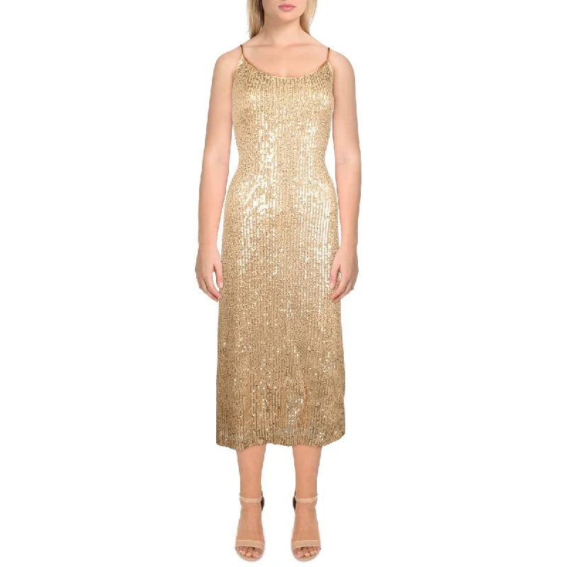 BCBGeneration Womens    Sequin Long Sheath Dress