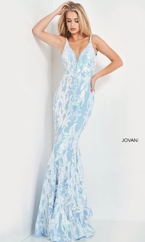 Jovani Long Designer Prom Dress with Sequins