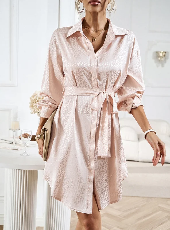 Women Long Sleeve Shirt Dress